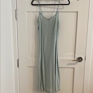 Light Blue Chambray Slip Dress